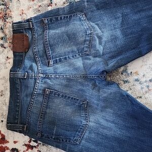 J Brand Denim Jeans with Brown Leather Patch